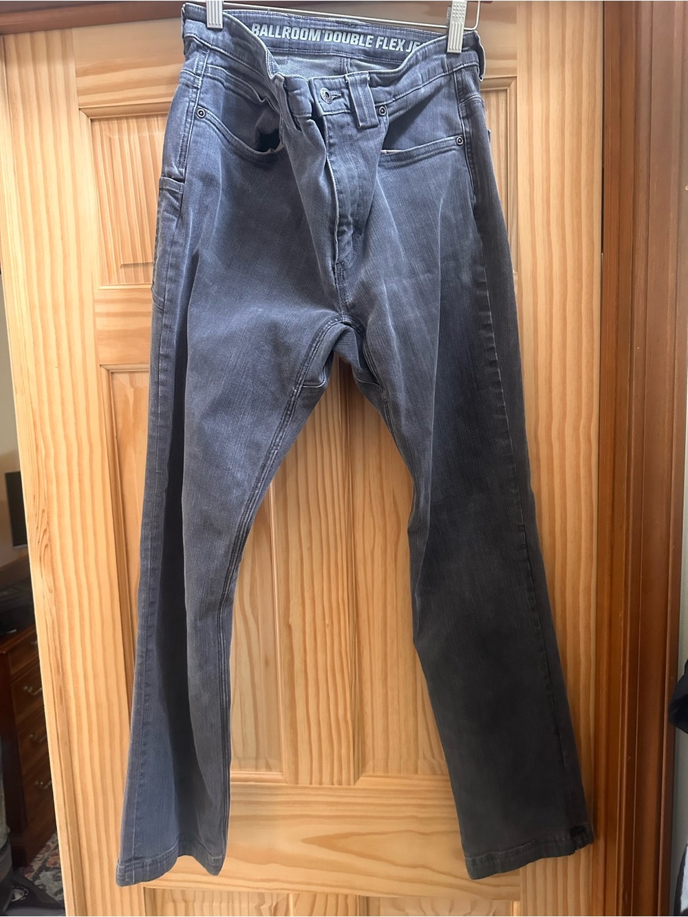 Duluth Trading Co. Ballroom Double Flex Grey Jeans